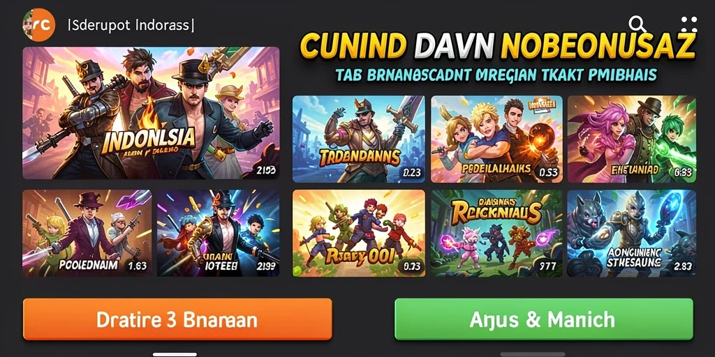 Tampilan awal 7GAME yang menarik dan intuitif.