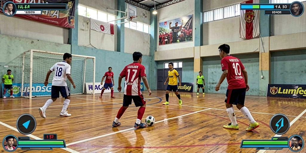 Tampilan menu yang interaktif dan penuh warna.