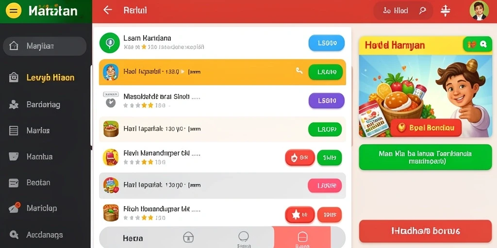Tampilan menu utama yang menarik dan intuitif.