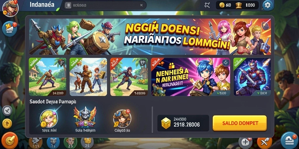 Tampilan utama PAKDE4D dengan grafis yang menarik.