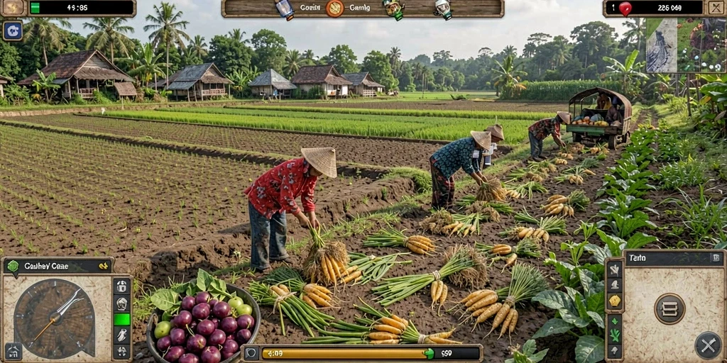 Tampilan level pertama yang menarik dan penuh warna.