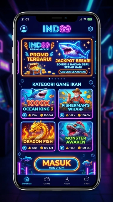 Cuplikan layar menu unduhan ind89 untuk perangkat Android